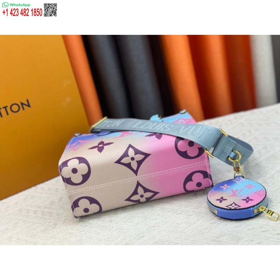 Borsa Colorata Di Colore Sfumato Borsa Tote Lv Onthego Nuovo Arrivo