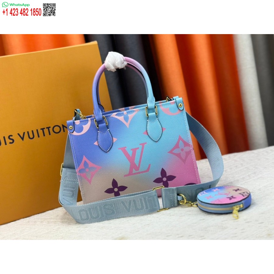 Nouveauté Lv Onthego Sac Fourre-tout Dégradé Couleur Sac à Main Coloré