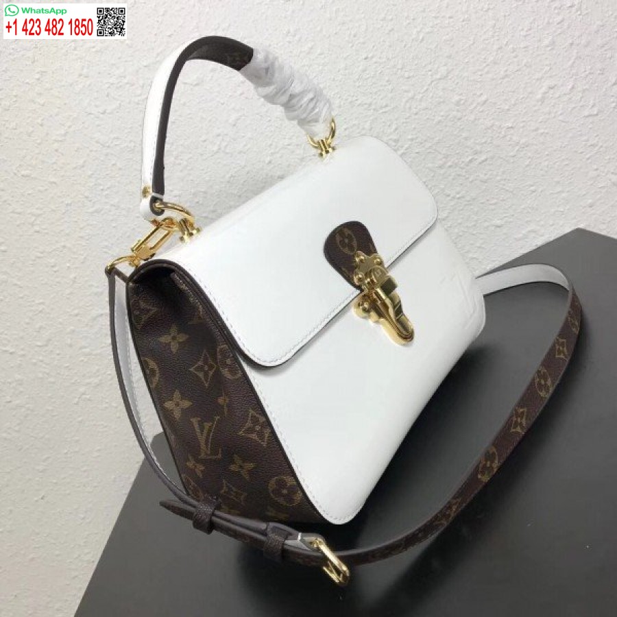Replica Louis Vuitton White Cherrywood Bag Patent Leather M53352 BLV661