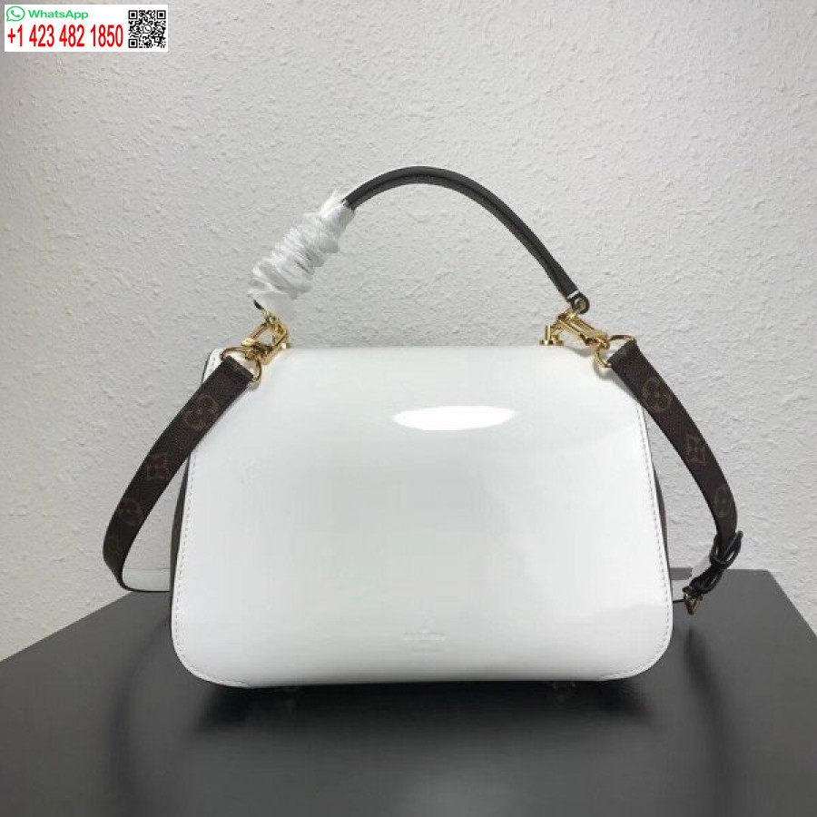 Replica Louis Vuitton White Cherrywood Bag Patent Leather M53352 BLV661