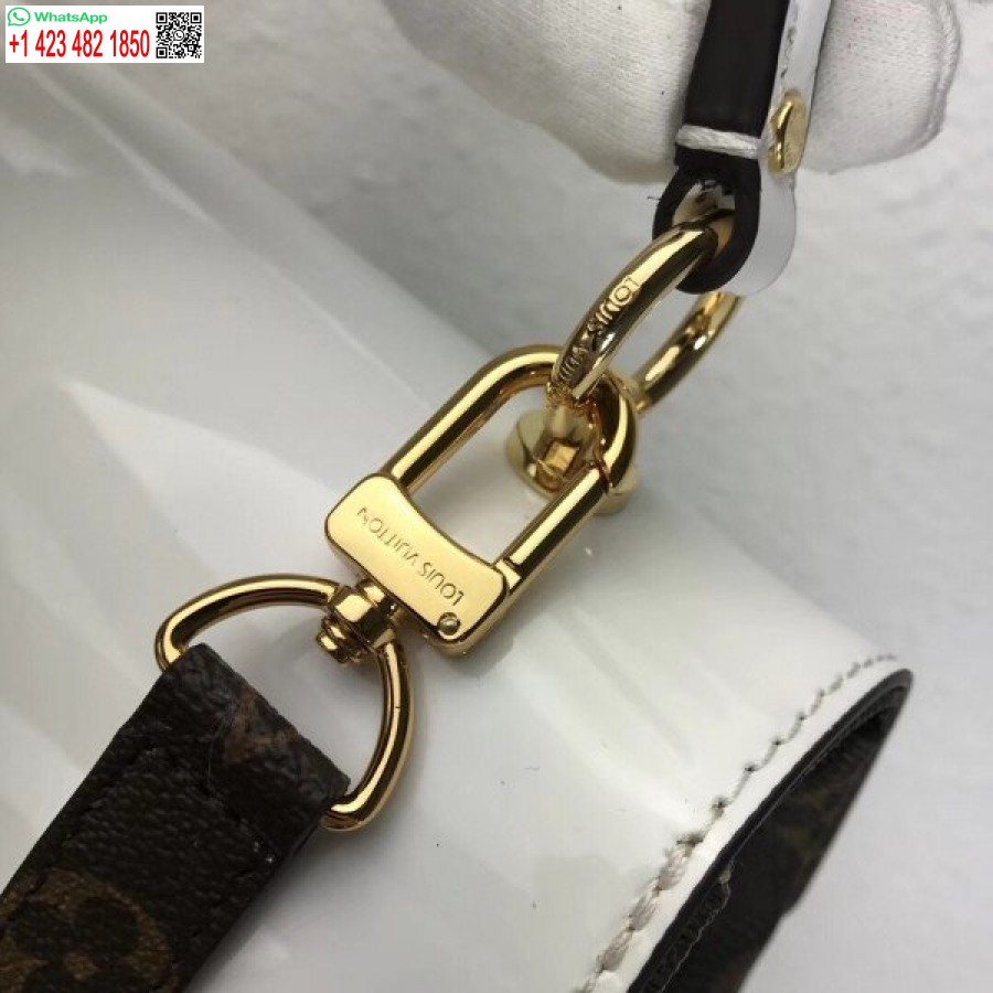 Replica Louis Vuitton White Cherrywood Bag Patent Leather M53352 BLV661