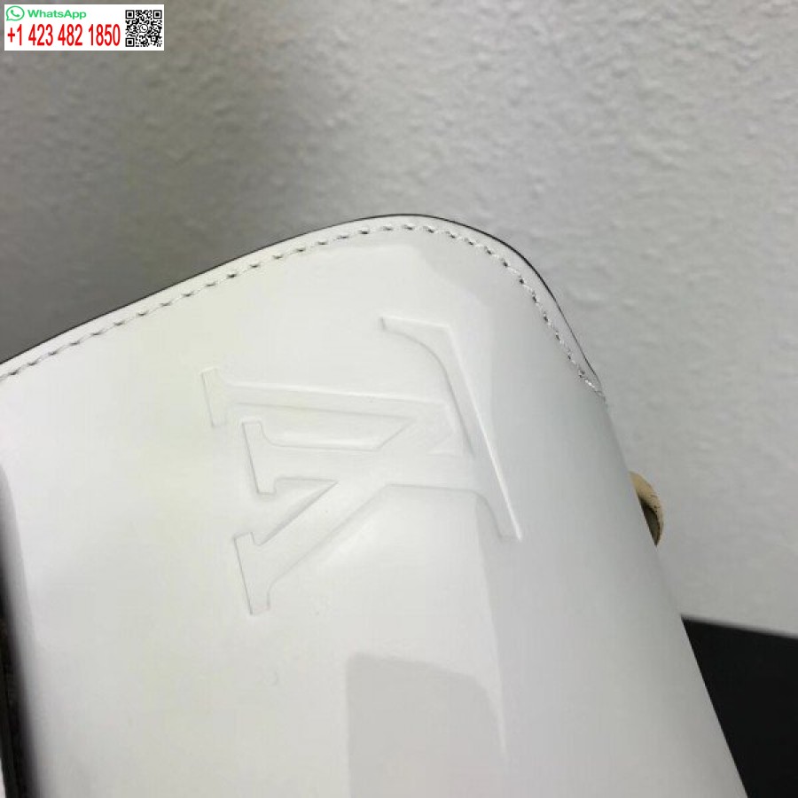 Replica Louis Vuitton White Cherrywood Bag Patent Leather M53352 BLV661