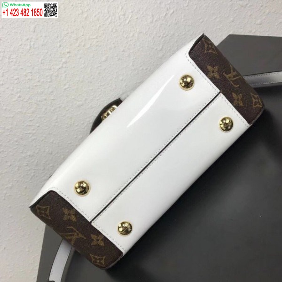 Replica Louis Vuitton White Cherrywood Bag Patent Leather M53352 BLV661