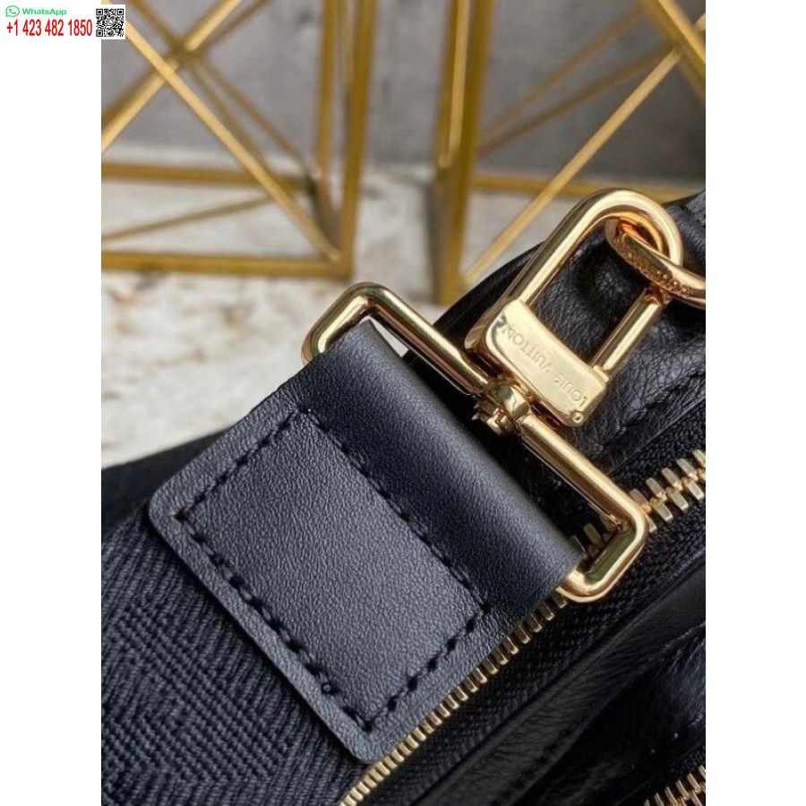 Replica Louis Vuitton Utility Crossbody Bag In Black Leather M80450 BLV716
