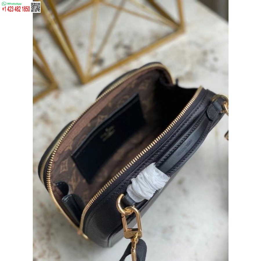 Replica Louis Vuitton Utility Crossbody Bag In Black Leather M80450 BLV716