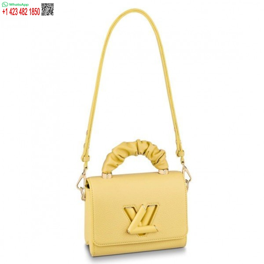 Replika Louis Vuitton Twist Pm Taske I Gult Taurillon Læder M58571 Blv713