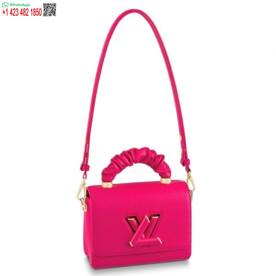 Replika Louis Vuitton Twist Pm Taske I Rosa Taurillon Læder M58691 Blv715