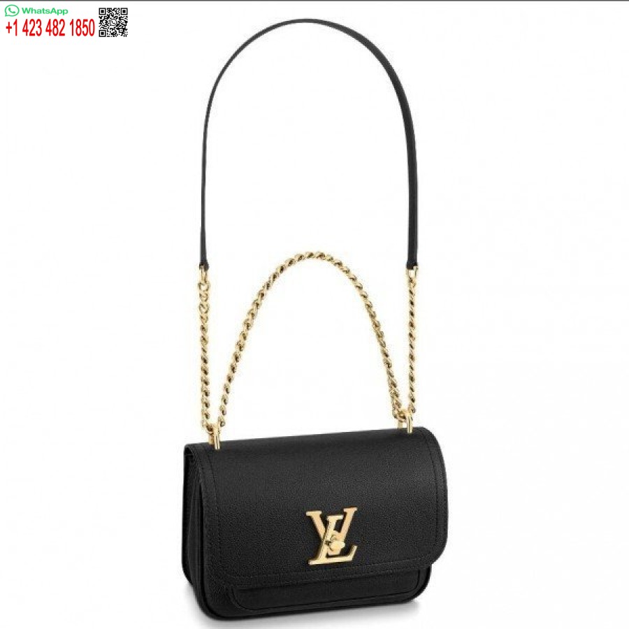 Replika Louis Vuitton Lockme Kæde Pm Taske I Grønt Læder M57073 Blv684