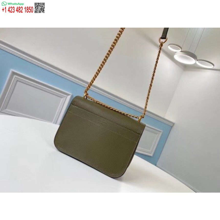 Replica Borsa Louis Vuitton Lockme Catena Pm In Pelle Verde M57067 Blv685