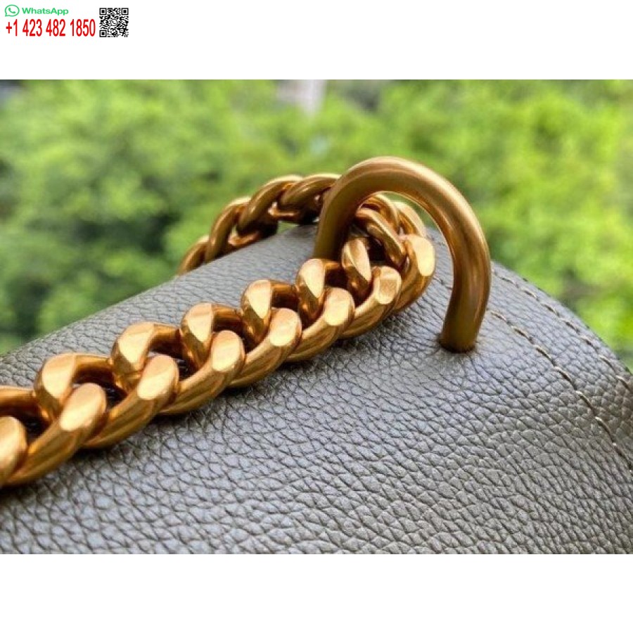 Replica Borsa Louis Vuitton Lockme Catena Pm In Pelle Verde M57067 Blv685