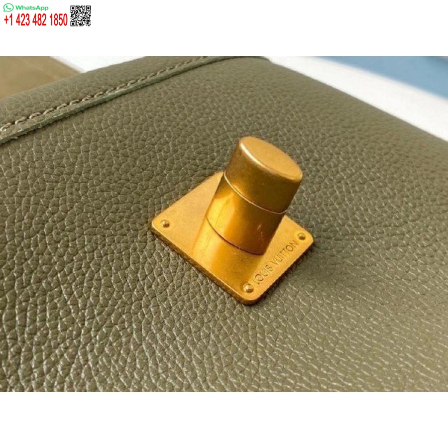 Replica Borsa Louis Vuitton Lockme Catena Pm In Pelle Verde M57067 Blv685