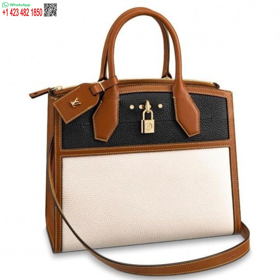 Replika Louis Vuitton City Steamer Mm Trefarvet Taske M55062 Blv794