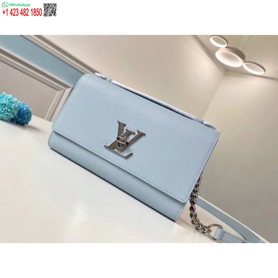 Replica Clutch Louis Vuitton Albastru Lockme M56136 Blv694
