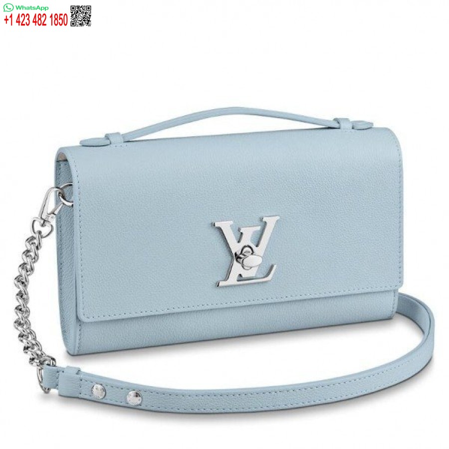 Réplique Louis Vuitton Pochette Lockme Bleue M56136 Blv694