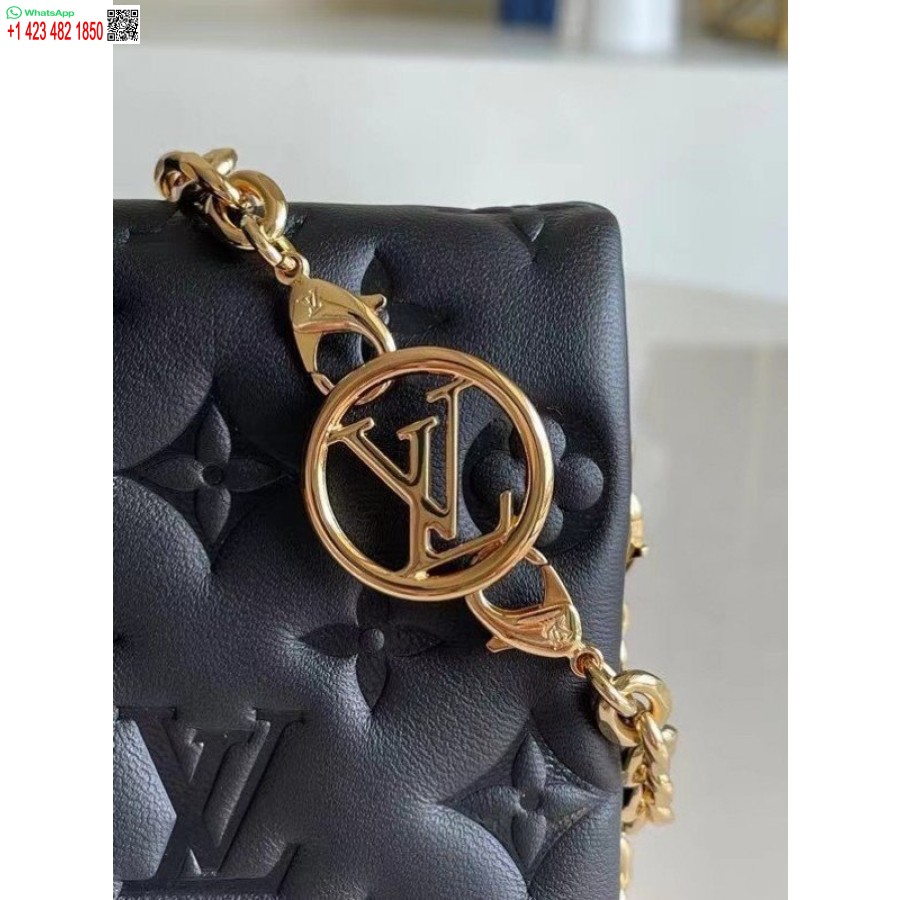 Replika Louis Vuitton Svart Coussin Pochette Väska M80742 Blv703