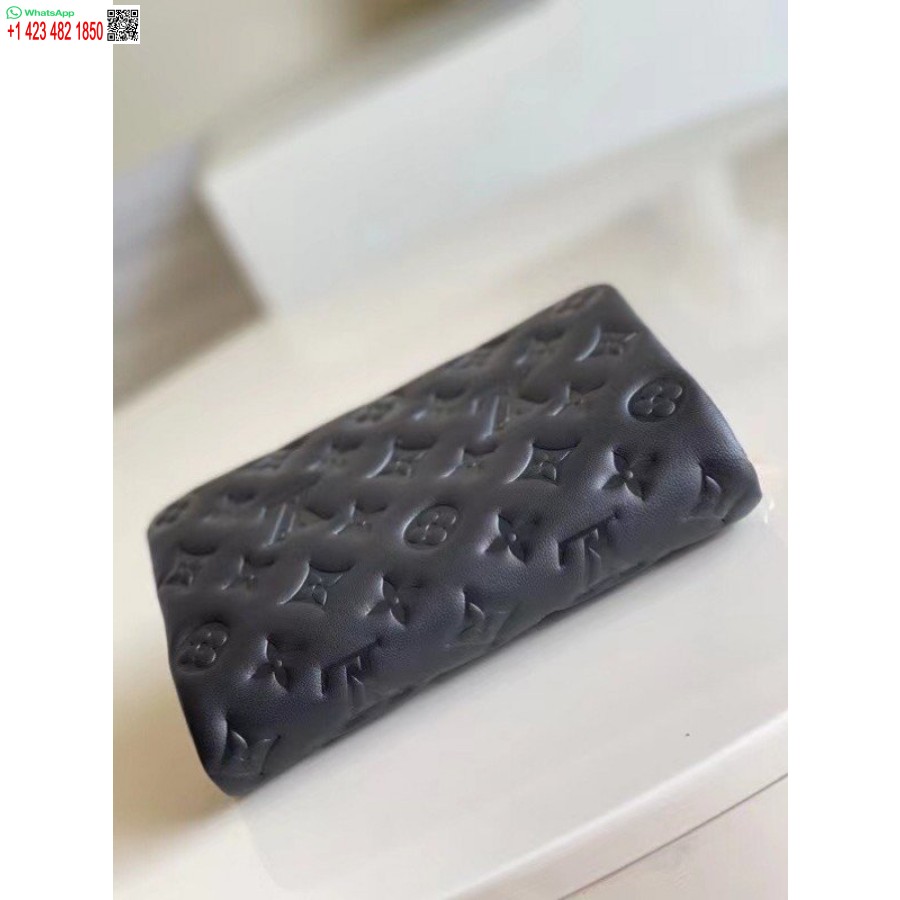 Replika Louis Vuitton Svart Coussin Pochette Väska M80742 Blv703