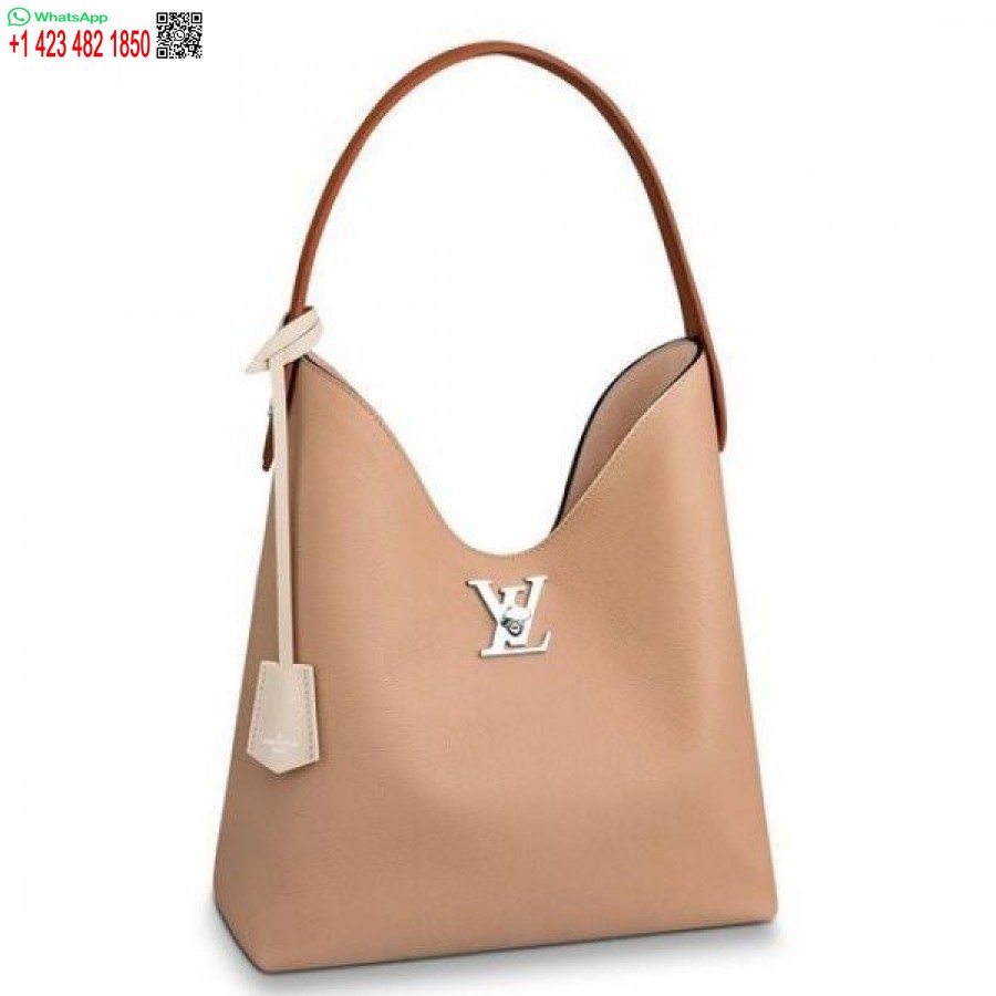Réplique Louis Vuitton Sac à Bandoulière Lockme Hobo Beige M44330 Blv739