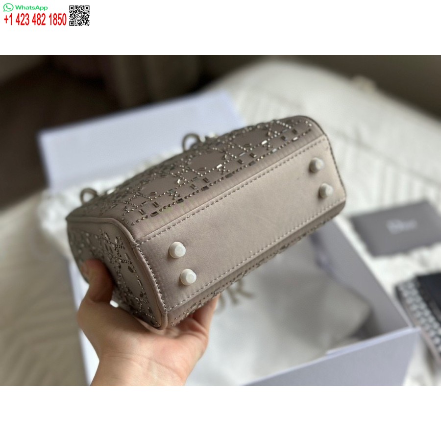 Nuova Borsa Tote Bag Dior Princess Anna Con Diamanti Grigi