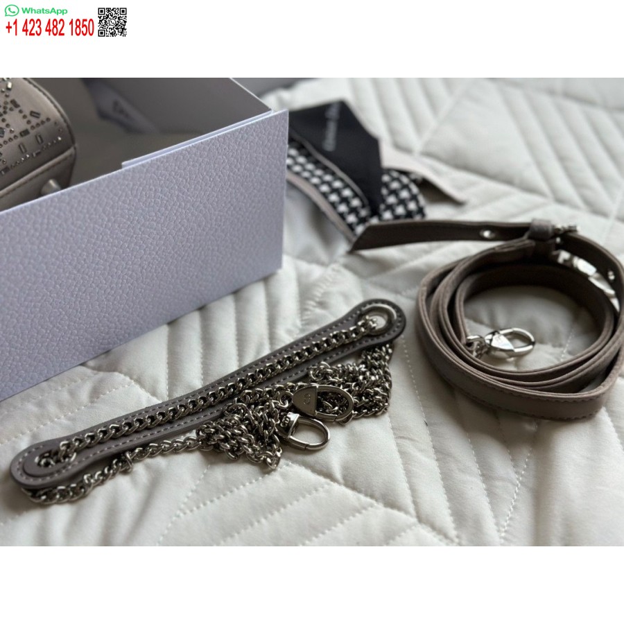 Nuova Borsa Tote Bag Dior Princess Anna Con Diamanti Grigi