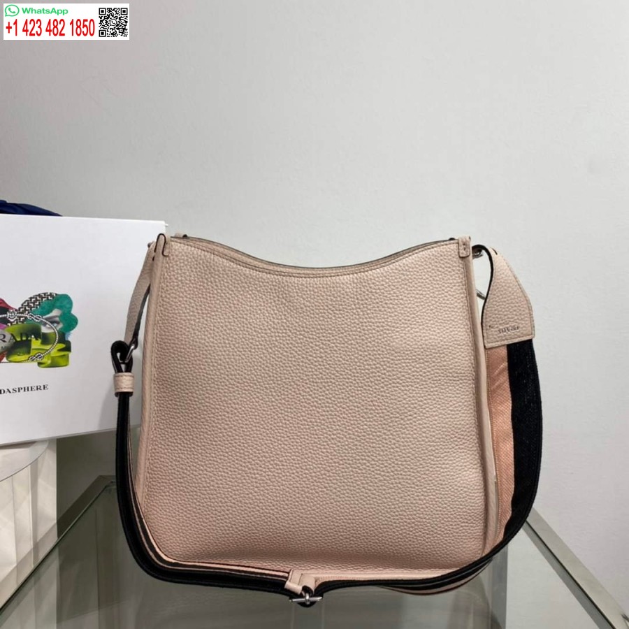 реплика Prada кожена чанта Hobo 1bc073 в розово