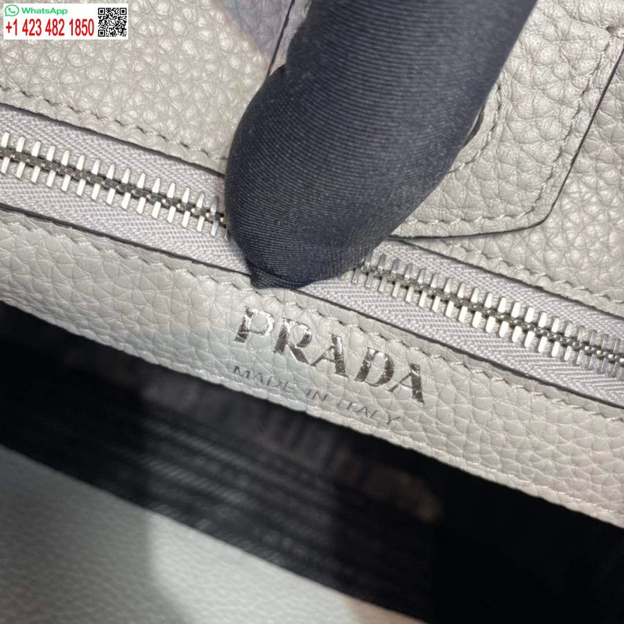 ρεπλίκα Prada δερμάτινη τσάντα Hobo 1bc073 γκρι