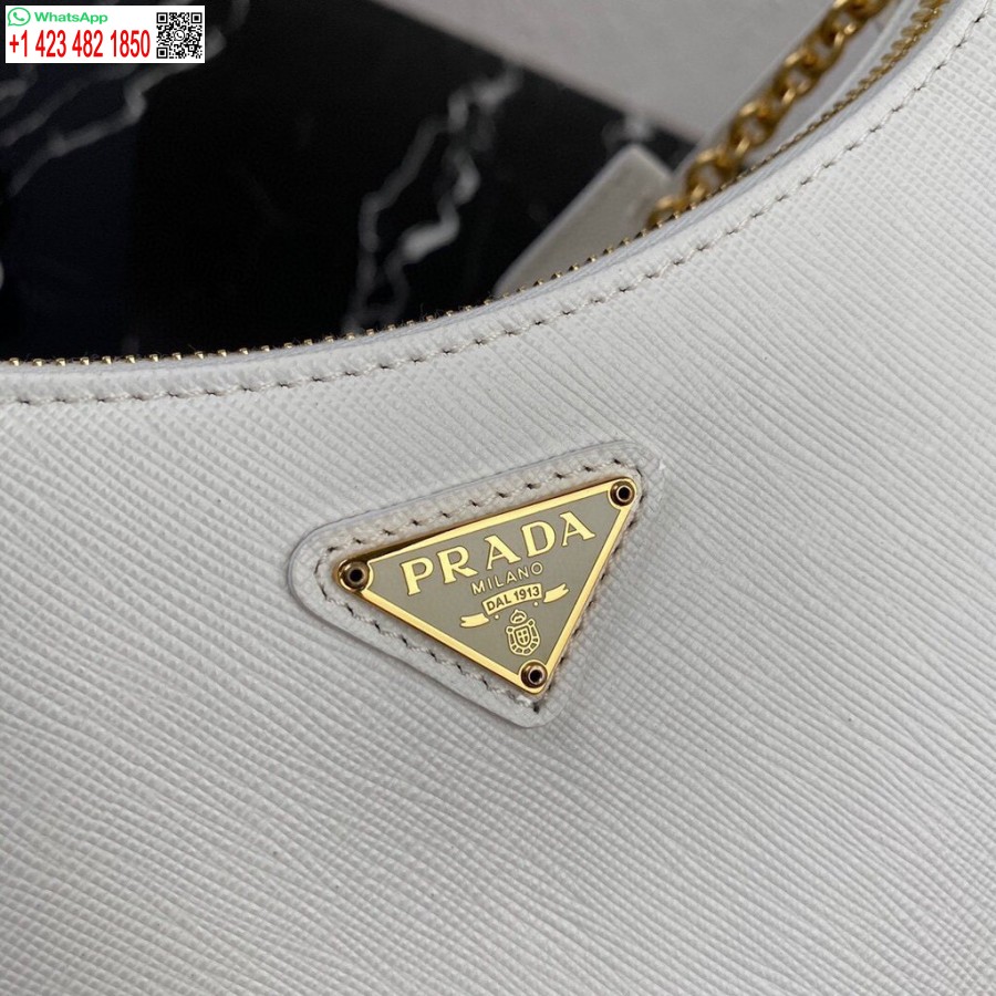 Replik Prada 1bh204 Prada Re-Edition 2005 Saffiano-Ledertasche In Weiß