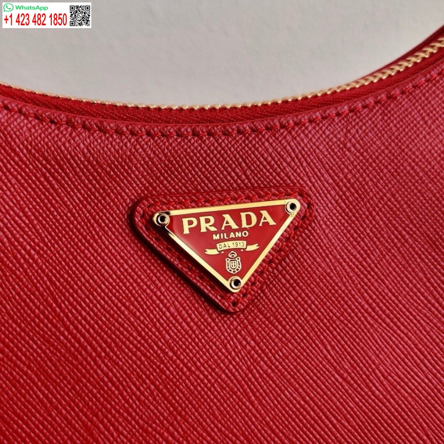 Replika Prada 1bh204 Prada Re-edition 2005 Saffiano Bőrtáska Piros Színben
