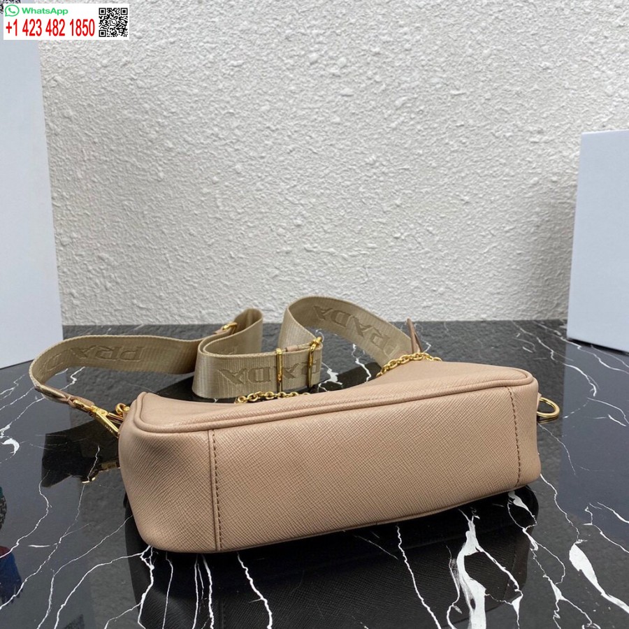 Replica Prada 1bh204 Prada Re-edition 2005 Saffiano Lædertaske I Abrikos