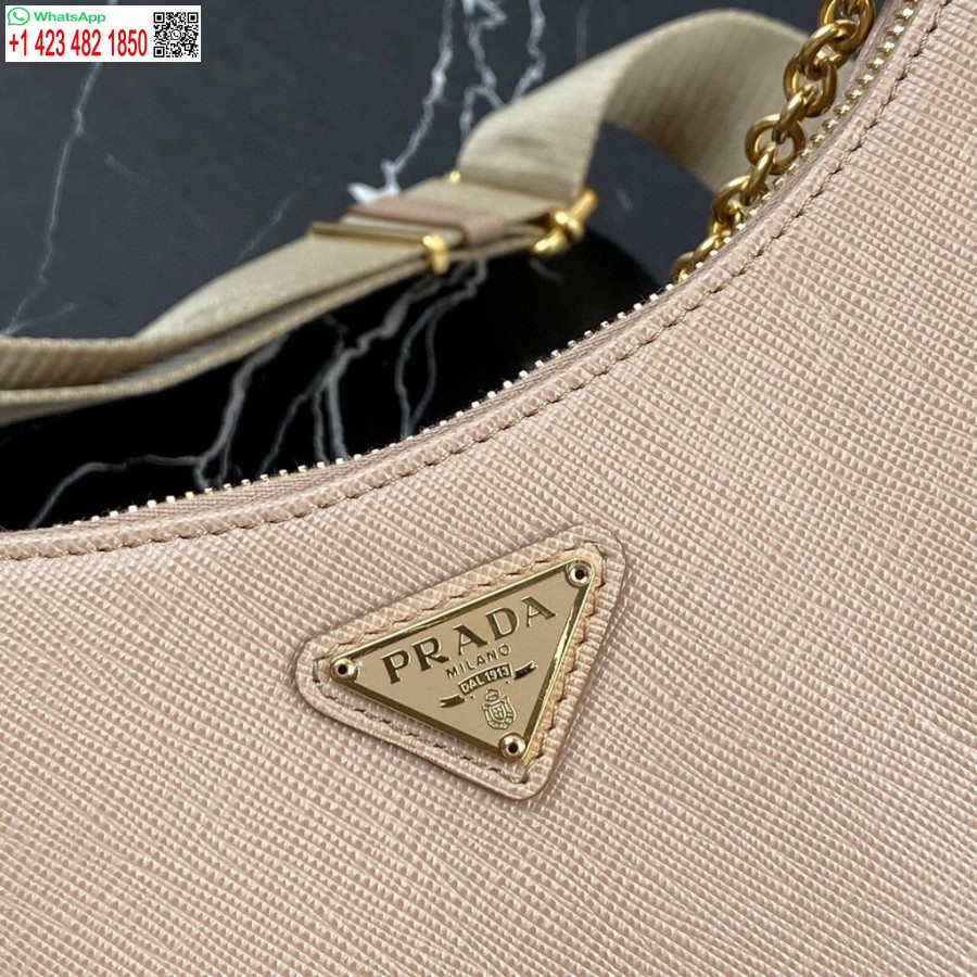 Replica Prada 1bh204 Prada Re-edition 2005 Saffiano Lædertaske I Abrikos