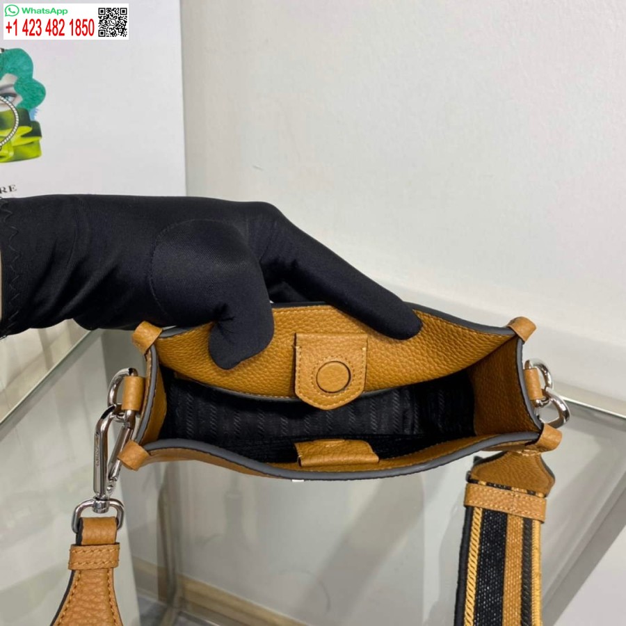 Replica Prada 1bh191 Odinis Mini Pečių Krepšys įdegis