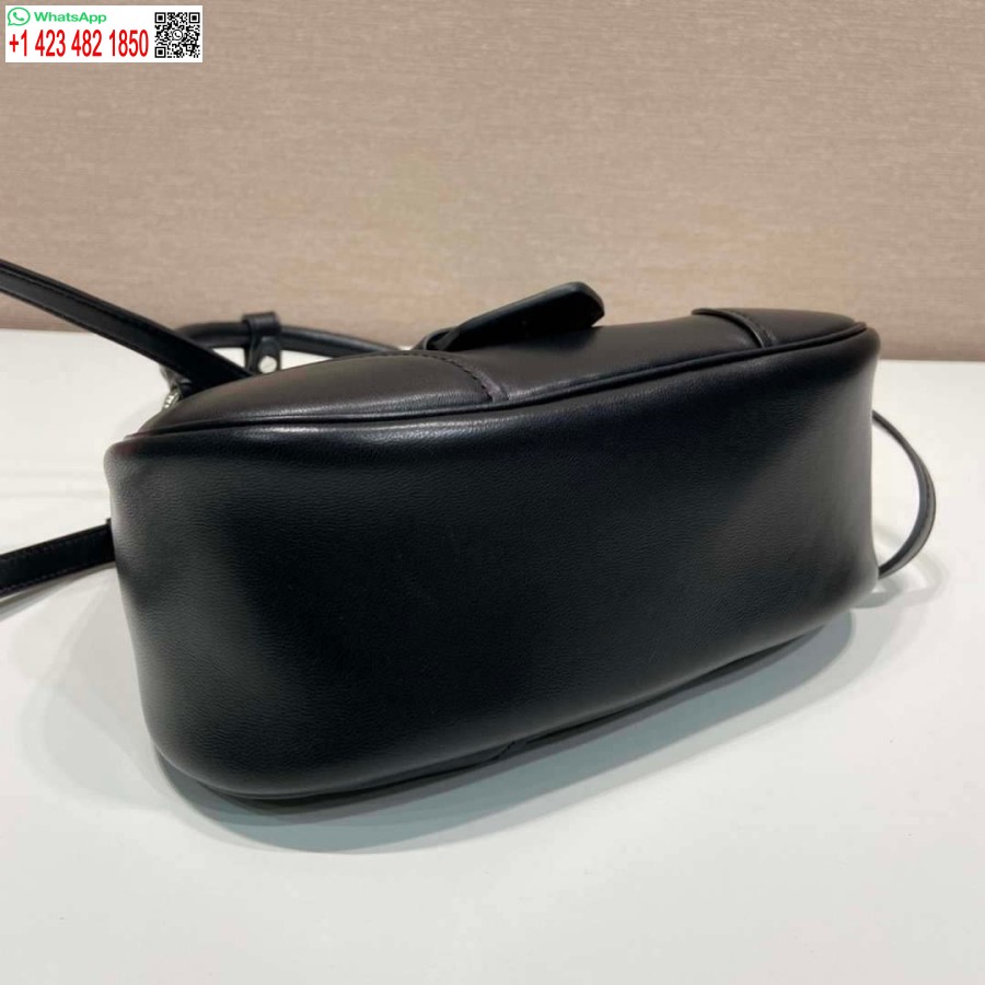 Replica Prada 1ba368 Moon Paminkštintas Nappa Odinis Krepšys Juodas