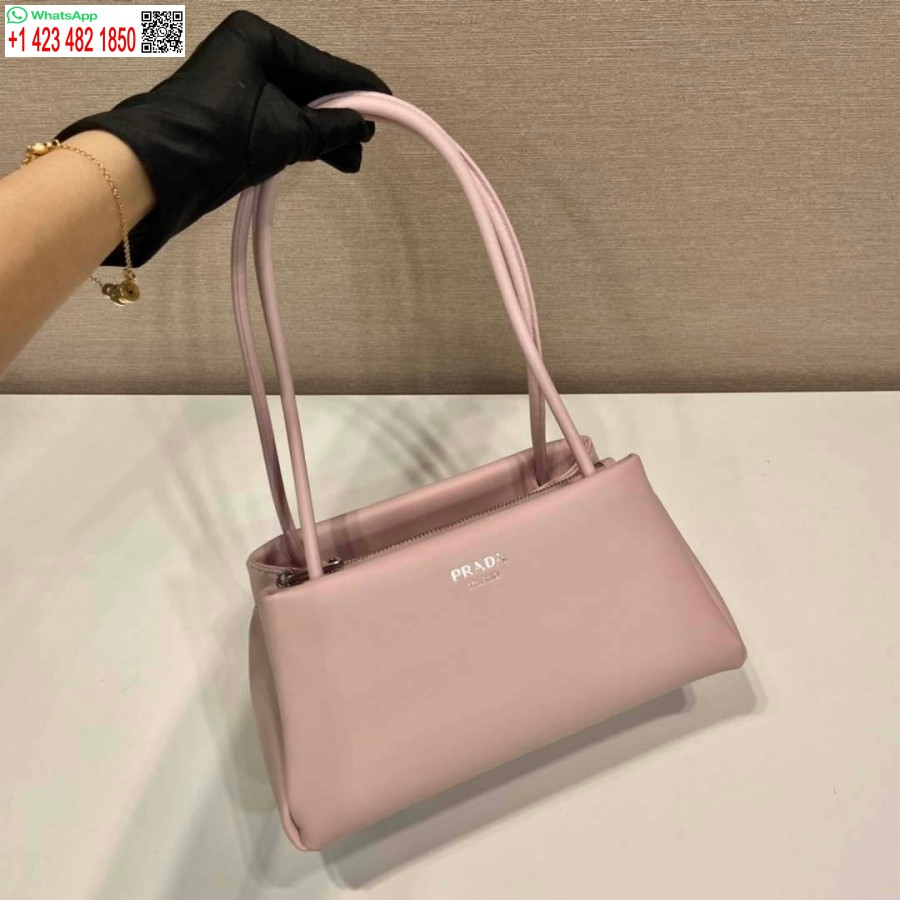 Replika Prada 1ba368 Kožená Taška Na Minitašku Růžová