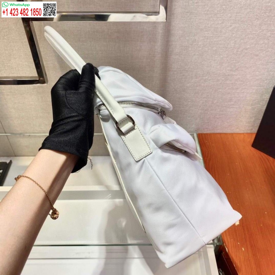 Replika Prada Signaux Nailono Ir Odos Valkatos Krepšys 1bc160 Baltas