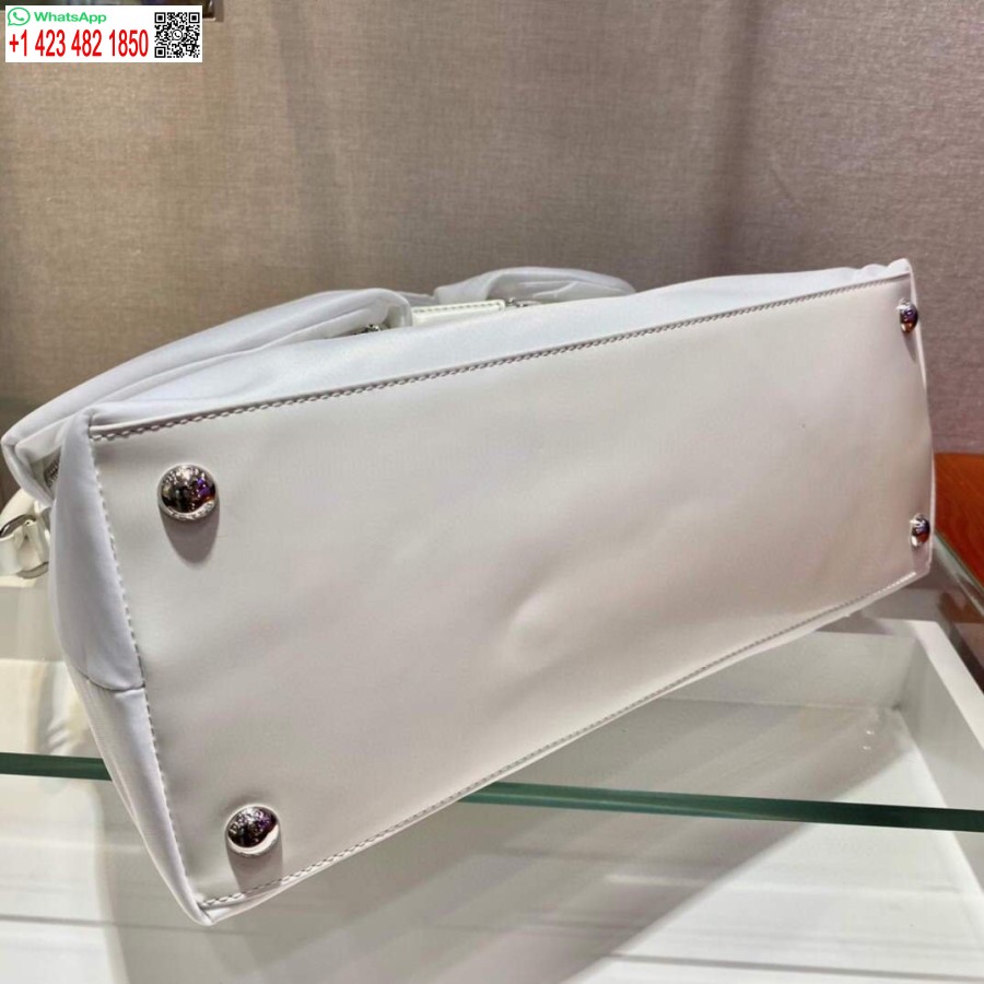 Replika Prada Signaux Nailono Ir Odos Valkatos Krepšys 1bc160 Baltas