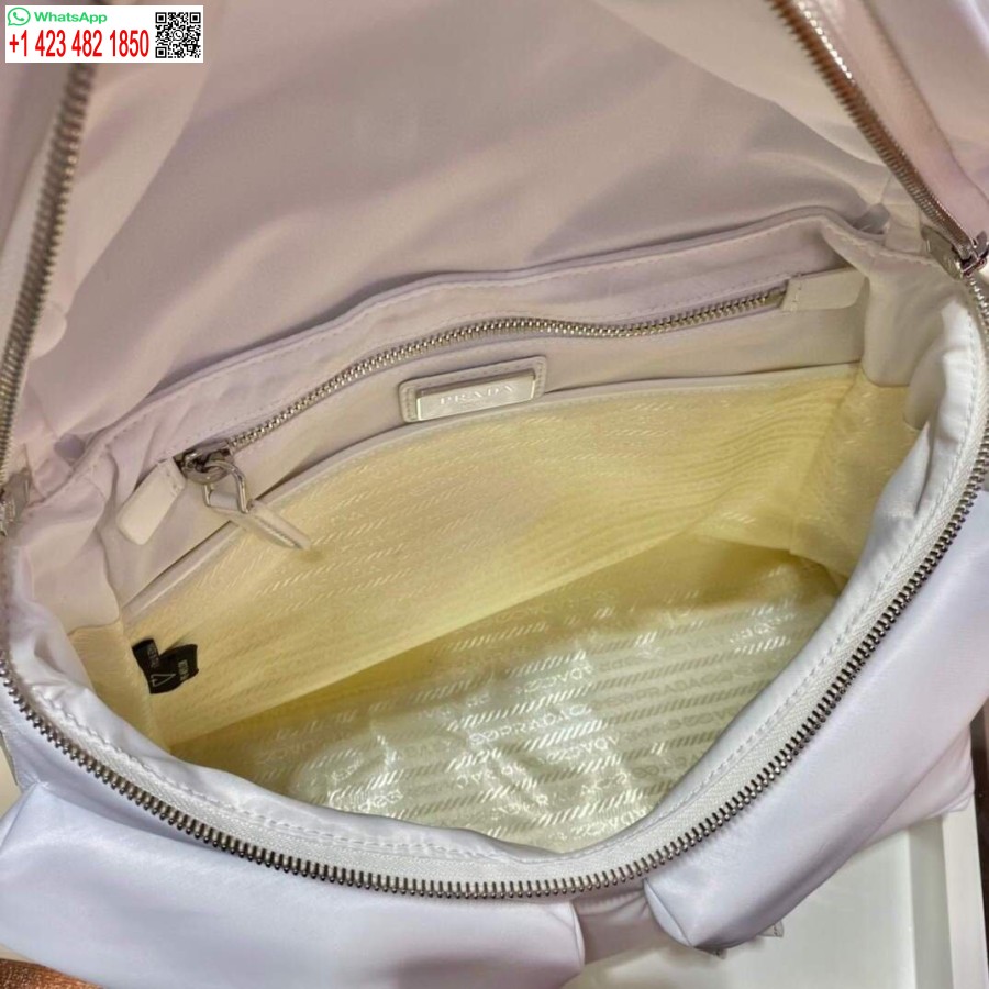 Replika Prada Signaux Nailono Ir Odos Valkatos Krepšys 1bc160 Baltas