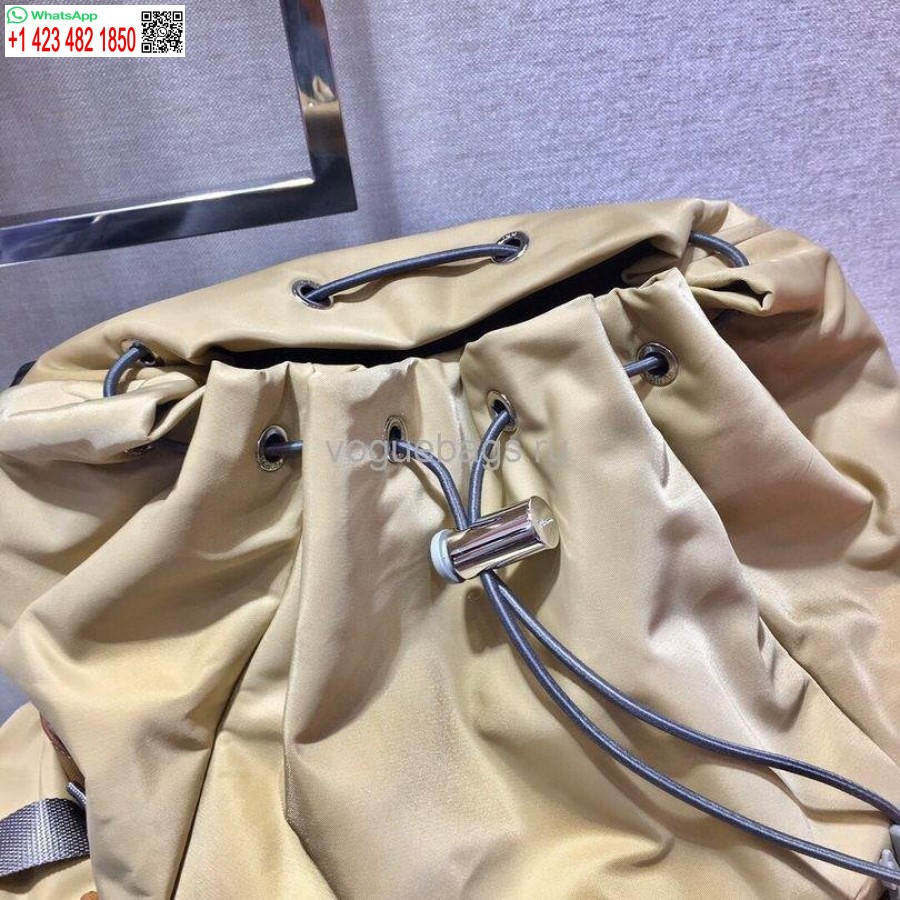 Ρεπλίκα Prada 2vz074 νάιλον τσάντα πλάτης σε καφέ χρώμα