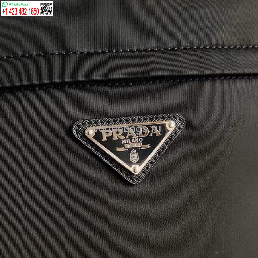 Черная сумка-рюкзак из нейлона и сафьяновой кожи Prada 2vz048