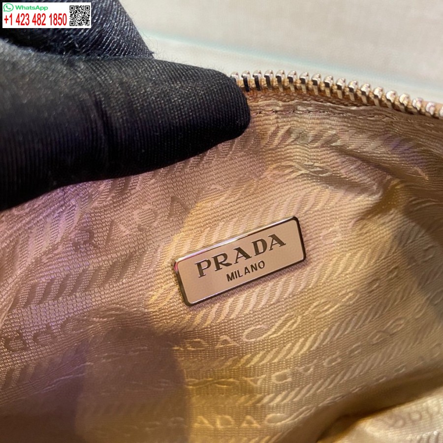 Replica Prada 1bh204 Minilaukut Prada Crossbody Nahkalaukku Aprikoosissa