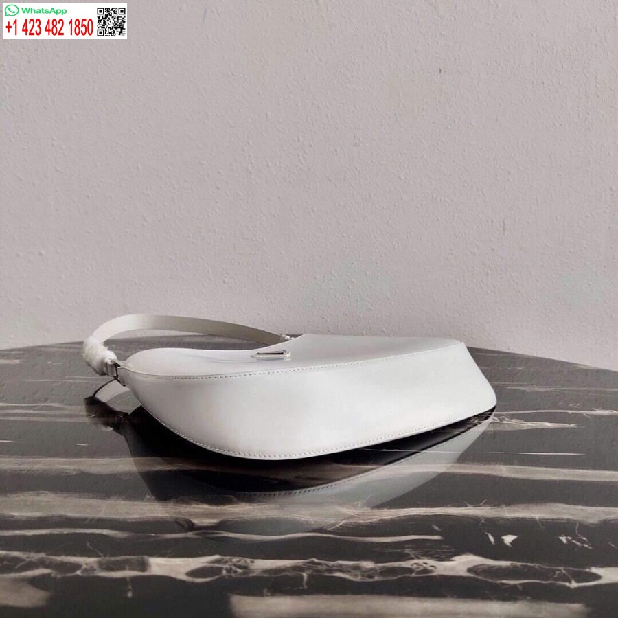 Белая сумка на плечо Prada 1bc499 Prada Cleo из матовой кожи