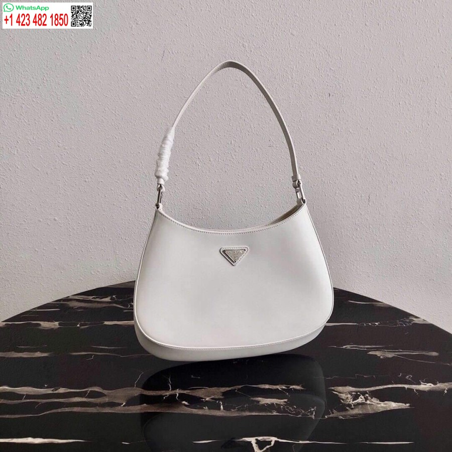 Белая сумка на плечо Prada 1bc499 Prada Cleo из матовой кожи