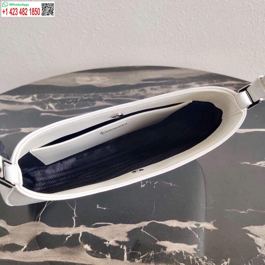 Белая сумка на плечо Prada 1bc499 Prada Cleo из матовой кожи