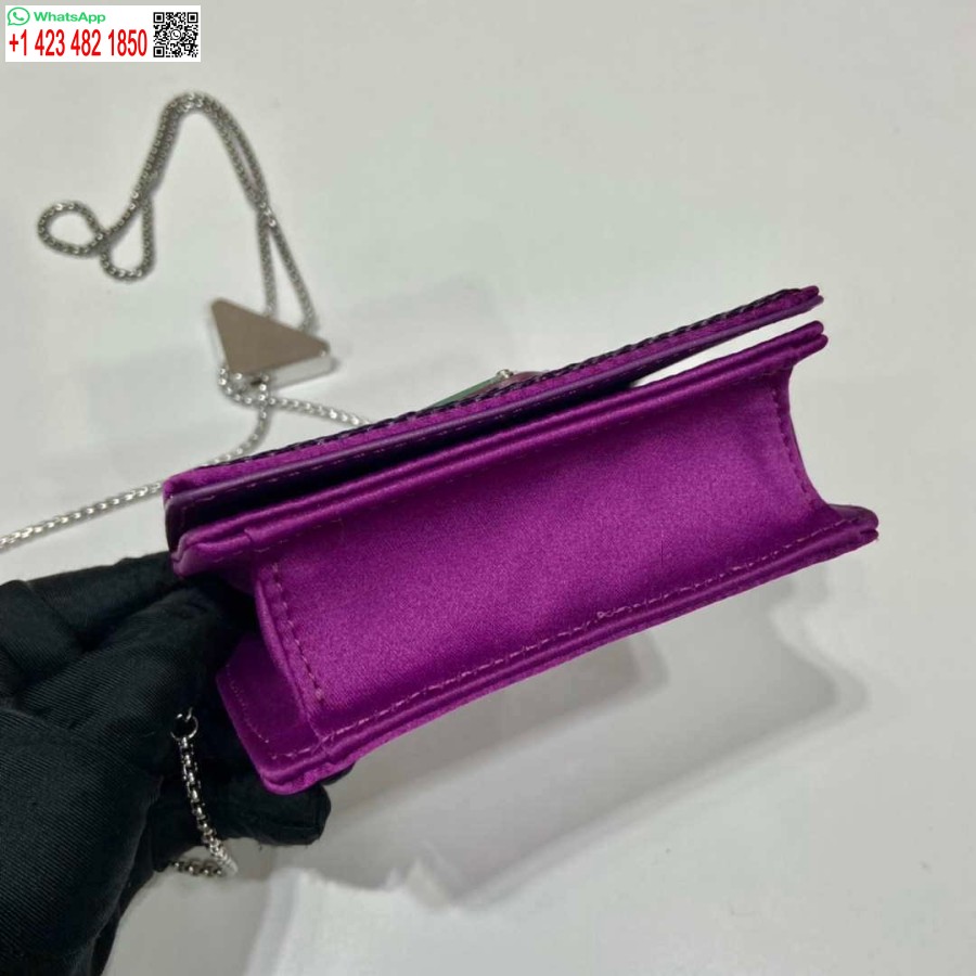 ρεπλίκα Prada πούλιες με καρφίτσα με λουράκι ώμου 1mr024 μωβ