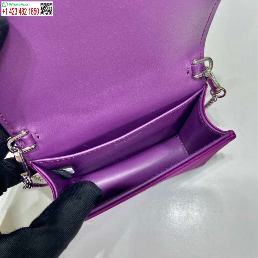 ρεπλίκα Prada πούλιες με καρφίτσα με λουράκι ώμου 1mr024 μωβ