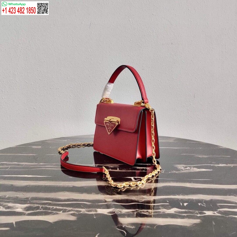 Replica Borsa Prada Symbole In Pelle Saffiano 1bn021 Rossa