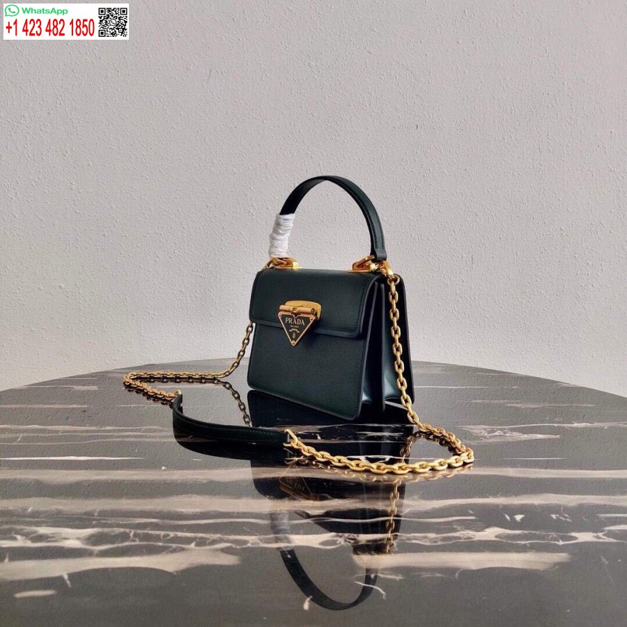 Replica Borsa Prada Symbole In Pelle Saffiano 1bn021 Verde Scuro