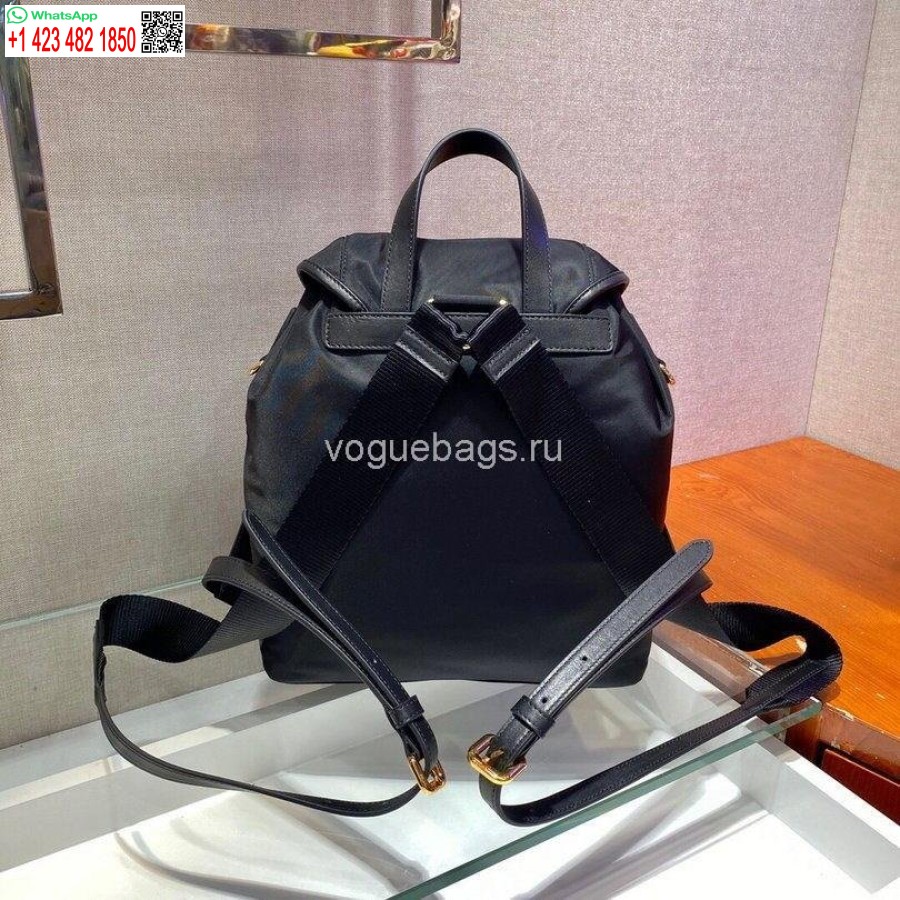 Replica Prada Robottikankainen Reppu 1bz677 Mustana