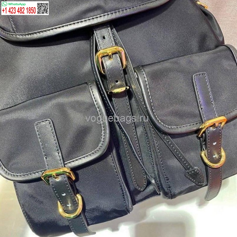 Replica Prada Robottikankainen Reppu 1bz677 Mustana