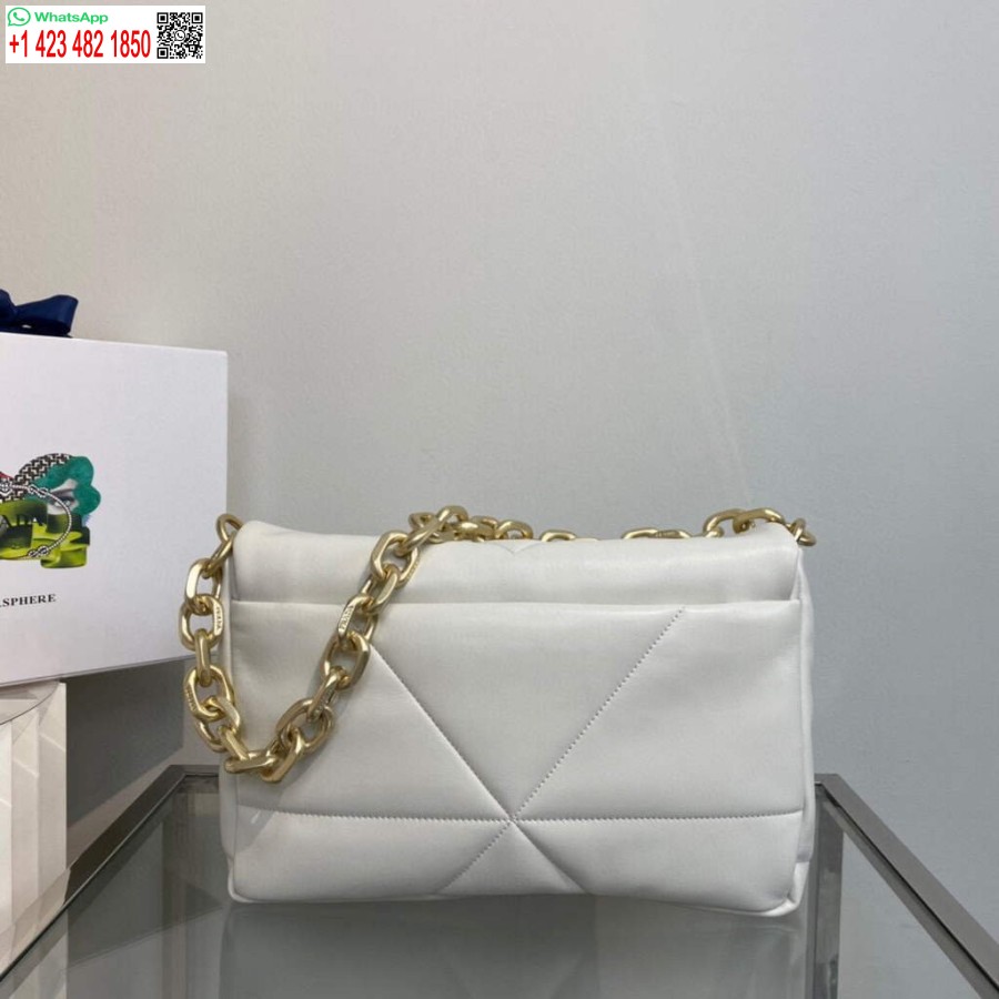 Borsa A Tracolla In Pelle Nappa Imbottita Replica Prada 1bd306 Beige
