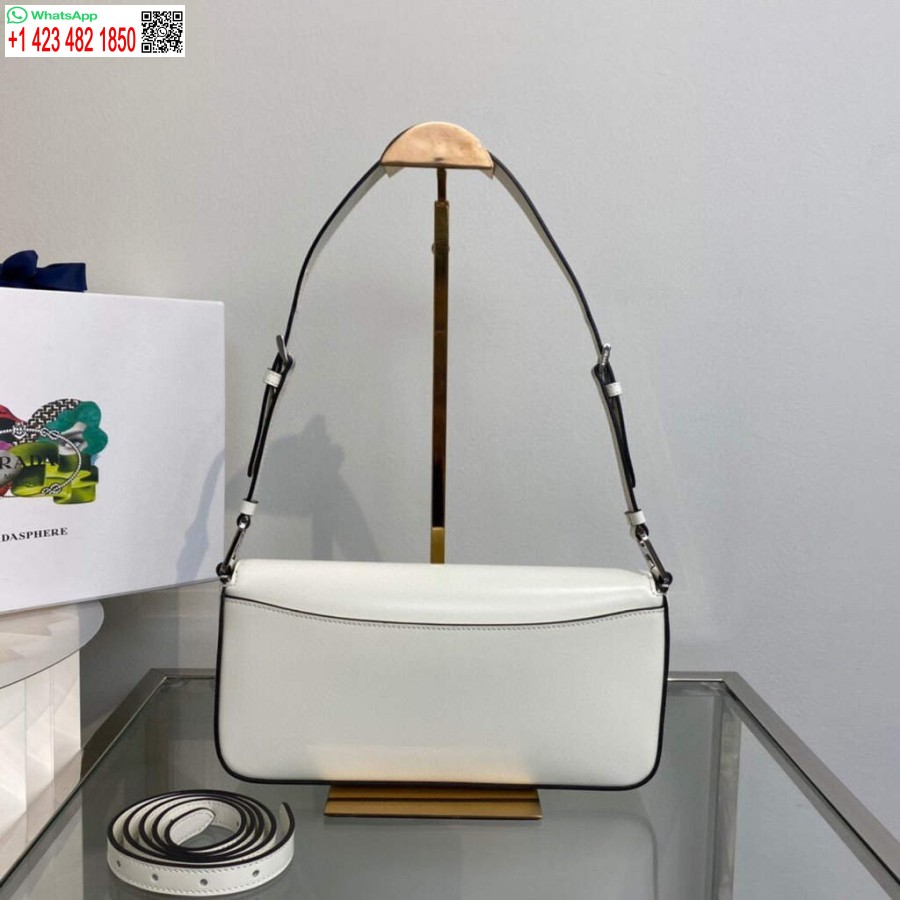 Replika Prada Broušená Kůže Prada Femme 1bd323 Bílá