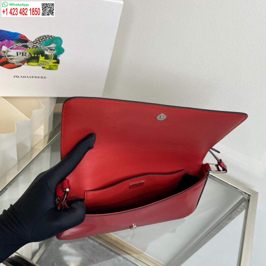 نسخة طبق الأصل من جلد برادا المصقول برادا فيم 1BD323 أحمر